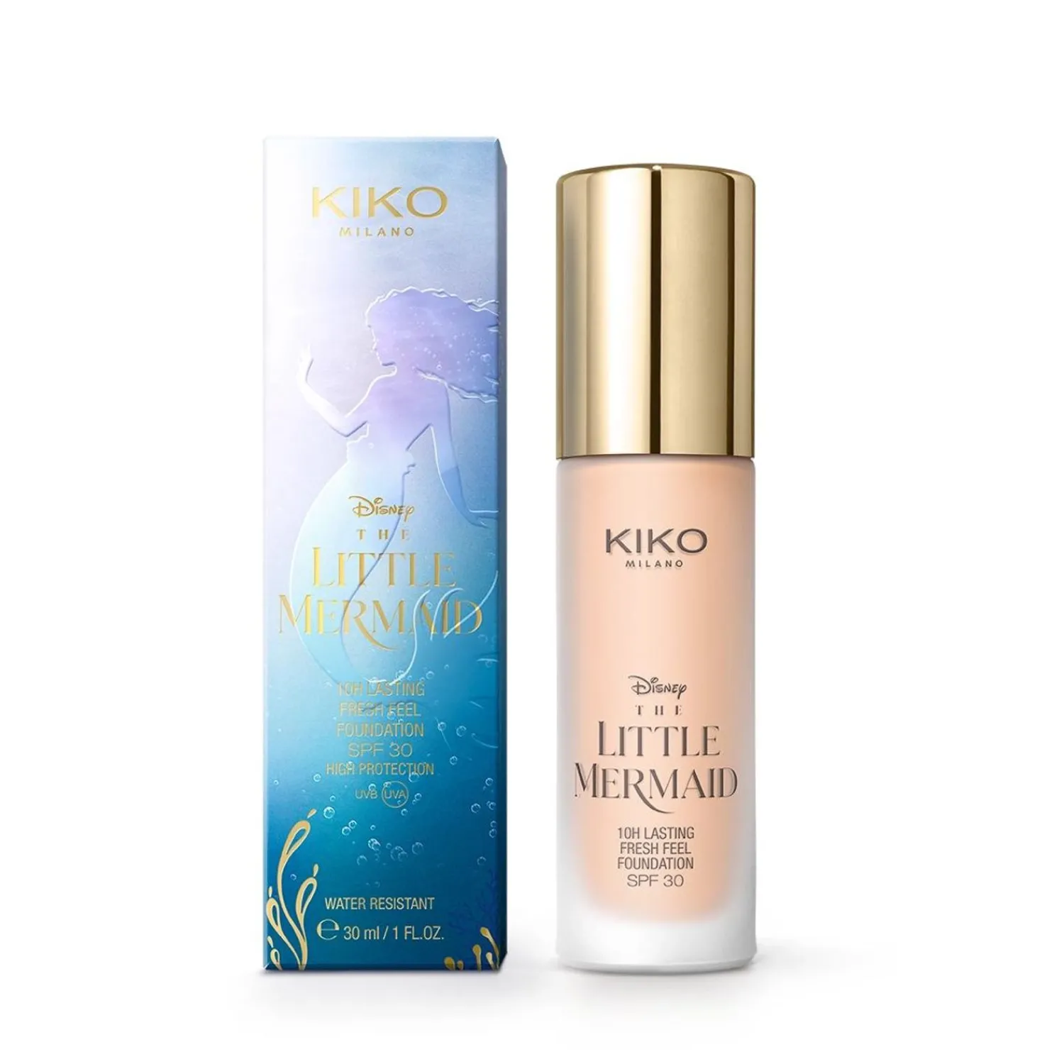 KIKO Milano Disney - The Little Mermaid 10H Lasting Fresh Feel Foundation Spf 30- Fonds De Teint