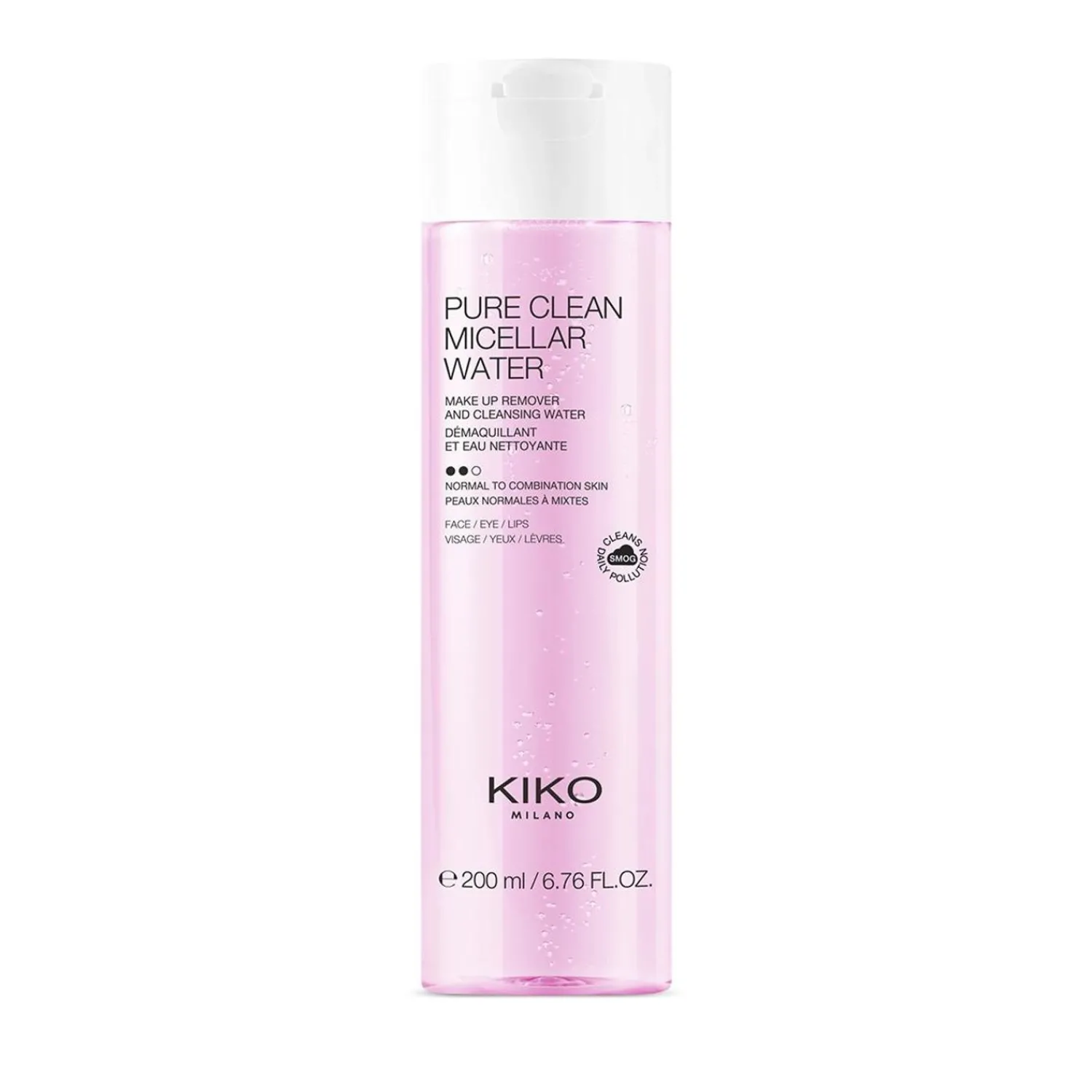 KIKO Milano Pure Clean Micellar Water Normal To Combination 200Ml- Démaquillants